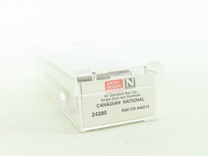 N Micro-Trains MTL 24280 CN Canadian National 40' Single Door Boxcar #446214
