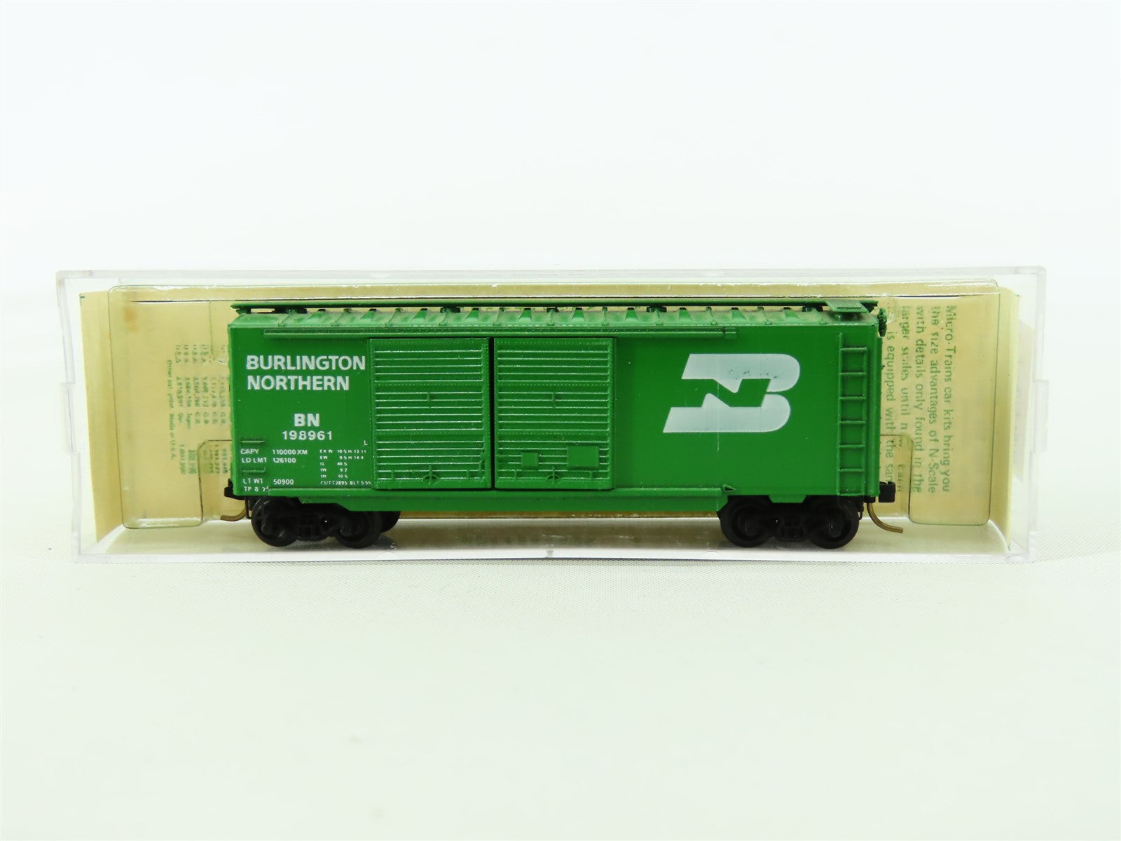 N Micro-Trains MTL Kadee 23231 BN Burlington Northern Boxcar 198961 - Blue Label