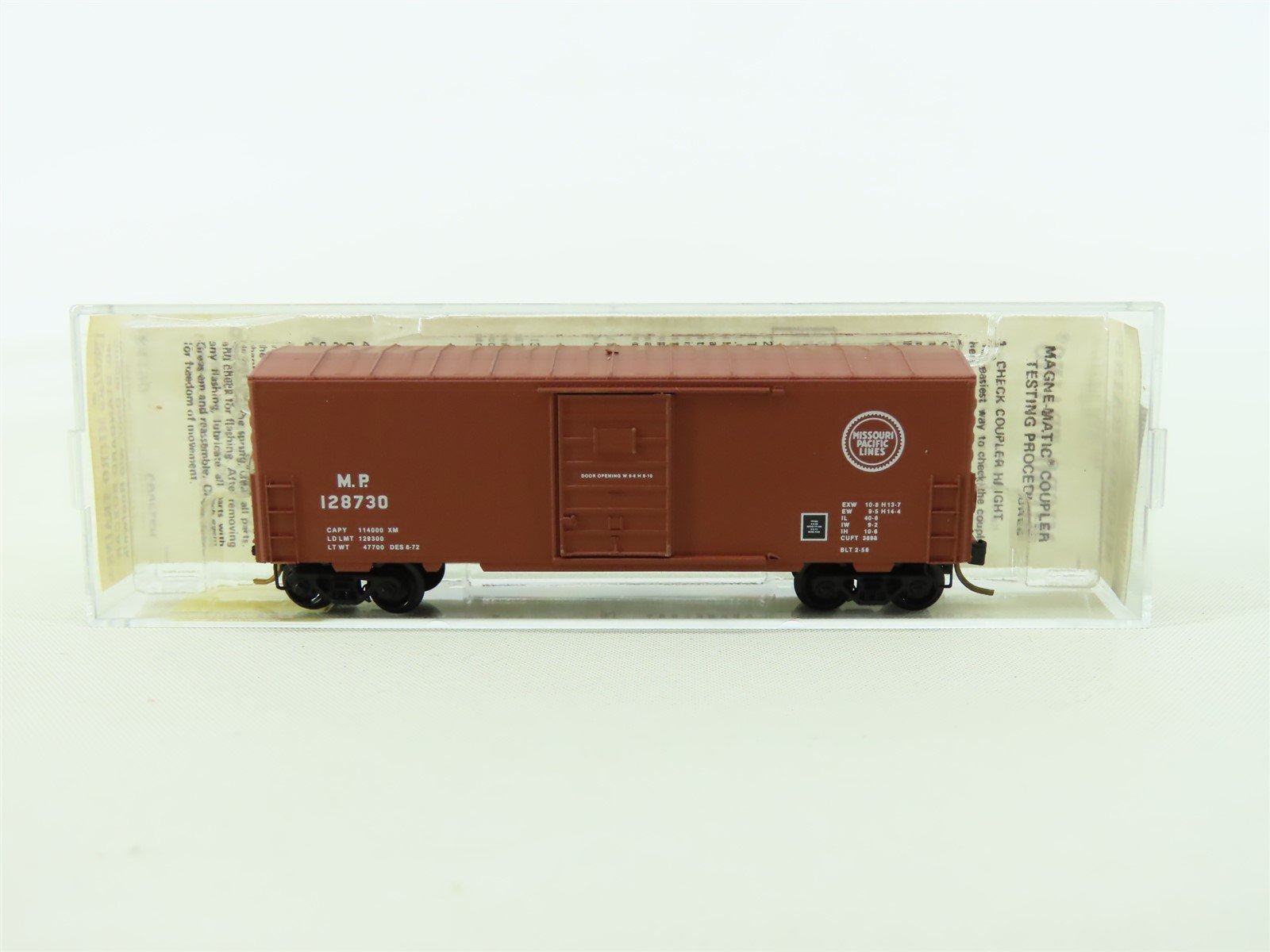 N Scale Kadee Micro-Trains MTL 24190 MP Missouri Pacific Line 40' Boxcar #128730