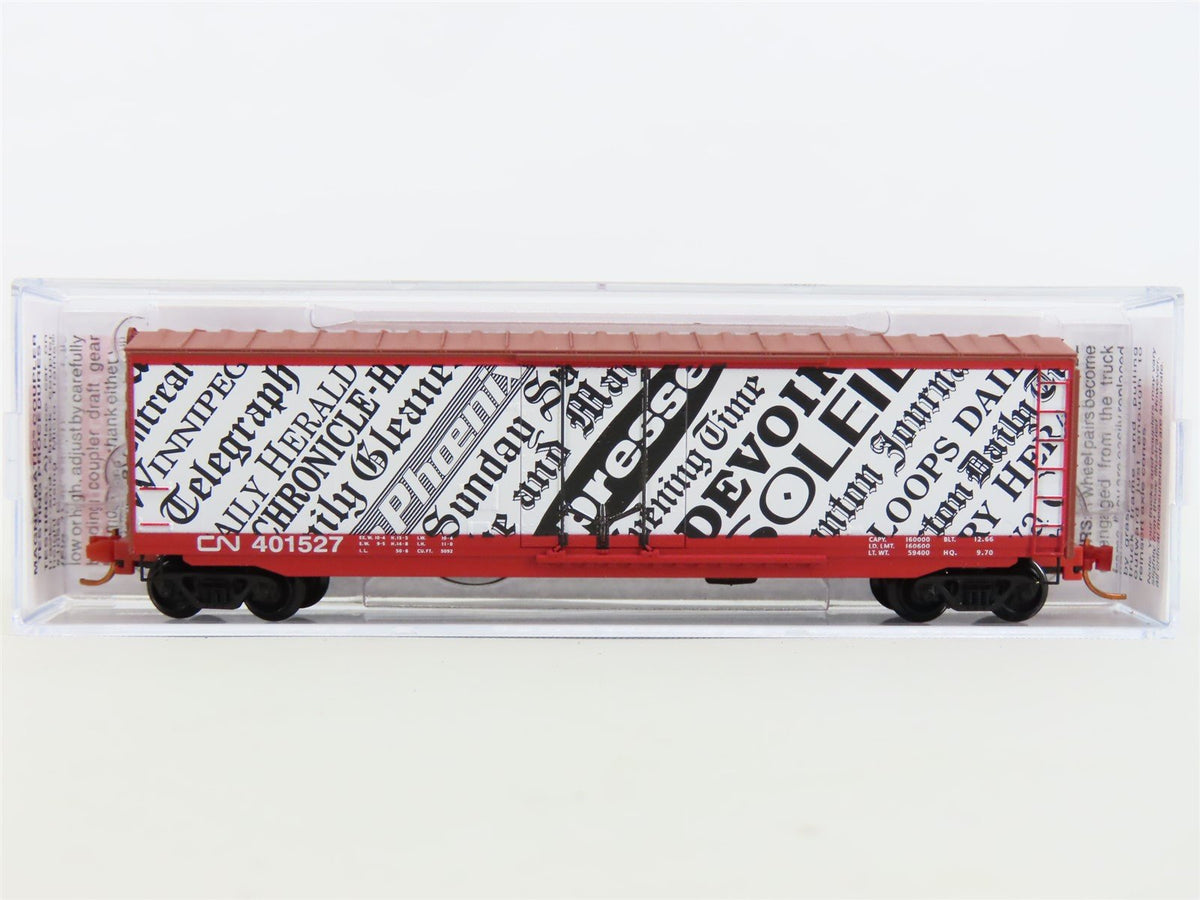 N Micro-Trains MTL 03800460 CN Canadian National &quot;Newsprint&quot; 50&#39; Box Car #401527