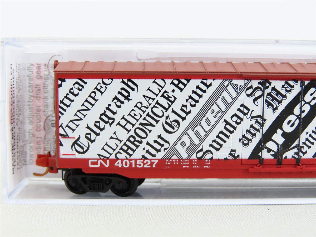 N Micro-Trains MTL 03800460 CN Canadian National &quot;Newsprint&quot; 50&#39; Box Car #401527