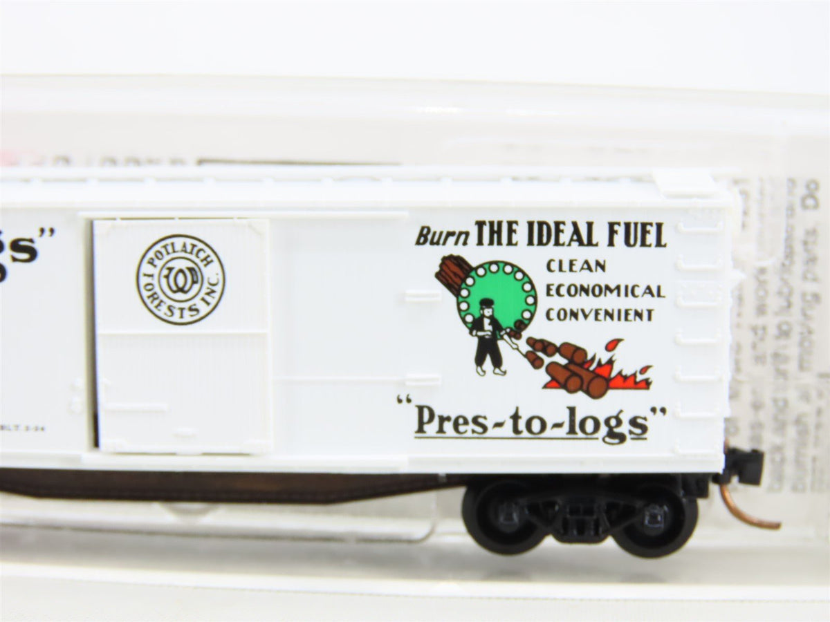 N Scale Micro-Trains MTL 42060 Potlatch Lumber Co. &quot;Pres-to-logs&quot; Box Car #425