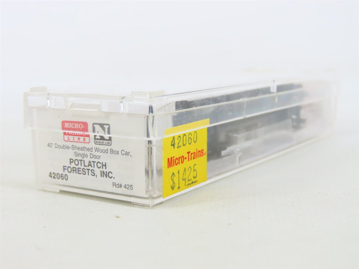 N Scale Micro-Trains MTL 42060 Potlatch Lumber Co. &quot;Pres-to-logs&quot; Box Car #425