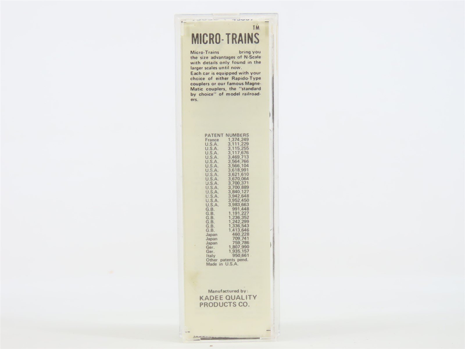 N Scale Kadee Micro-Trains MTL 43030 UP Union Pacific Automobile Box Car #170707