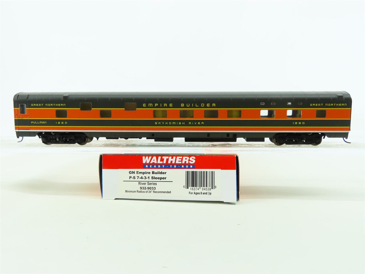 HO Walthers 932-9033 GN Empire Builder P-S Sleeper Passenger Custom w/Lighting