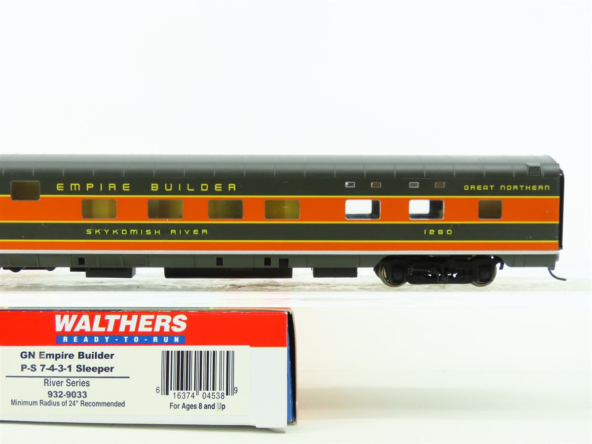 HO Walthers 932-9033 GN Empire Builder P-S Sleeper Passenger Custom w/Lighting