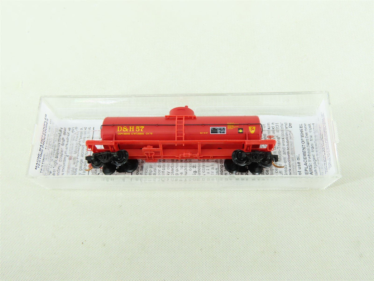 N Scale Micro-Trains MTL 06500650 D&amp;H Delaware &amp; Hudson Single Dome Tank Car #57