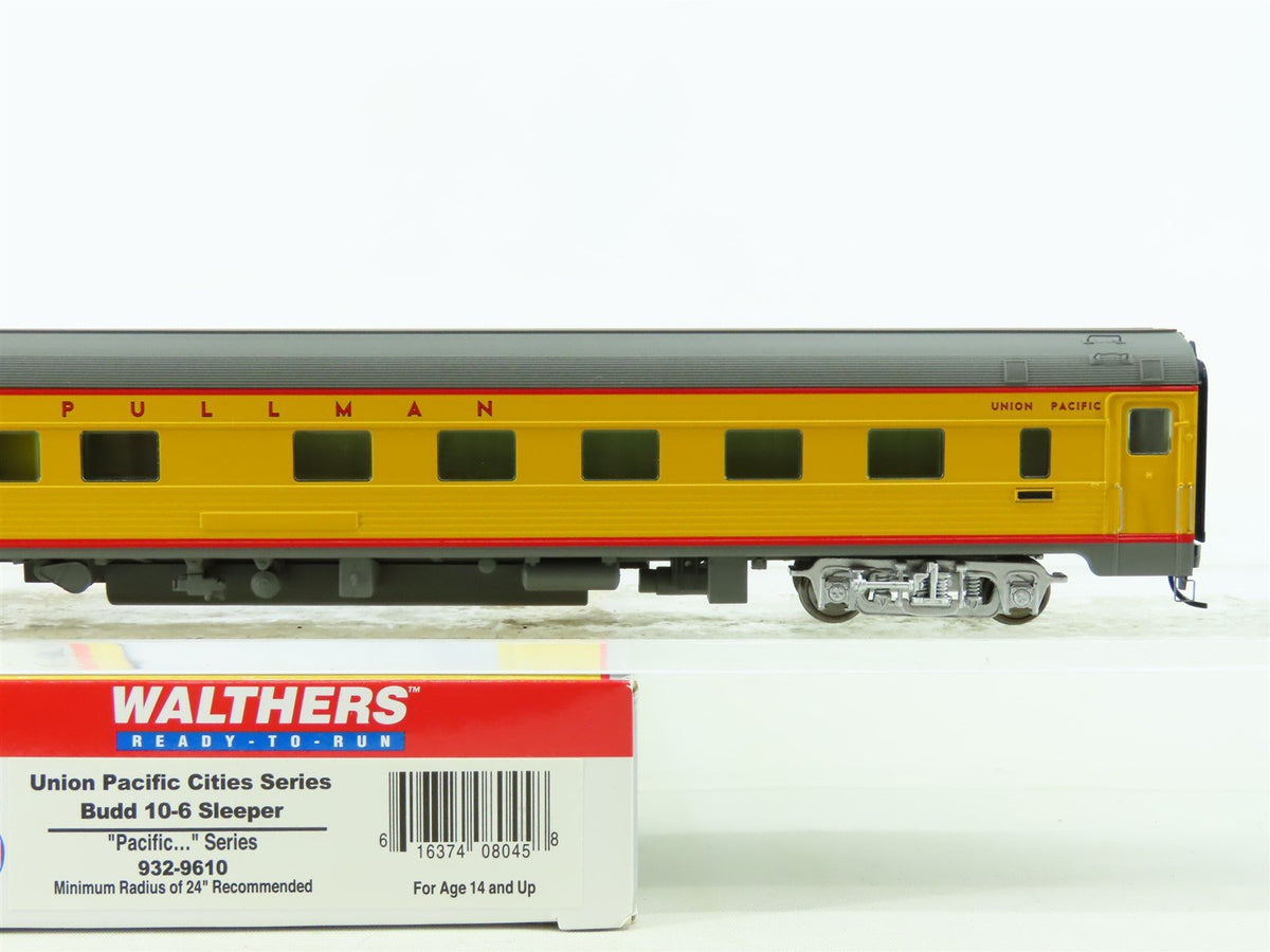 HO Walthers 932-9610 UP Union Pacific &quot;Pacific&quot; Series 10-6 Sleeper Passenger