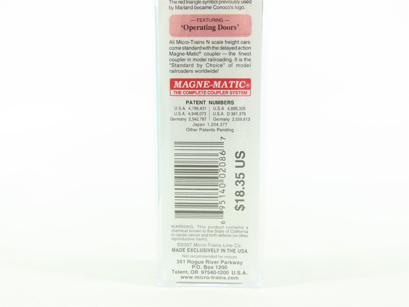 N Scale Micro-Trains MTL 07800120 CONX Conoco 50' Auto Box Car #50004