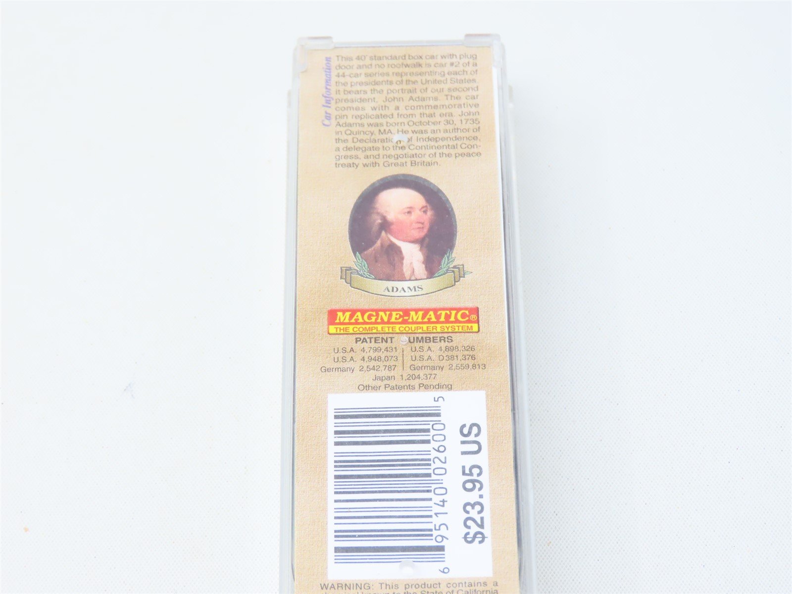 N Scale Micro-Trains MTL #07400102 Presidential Car 40' Box Car - John Adams