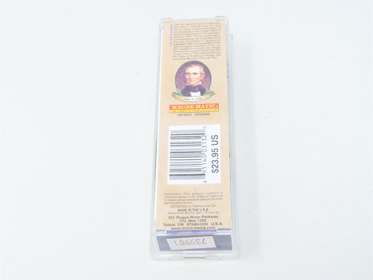 N Scale Micro-Trains MTL #07400115 Presidential Car 40&#39; Box Car - James K. Polk