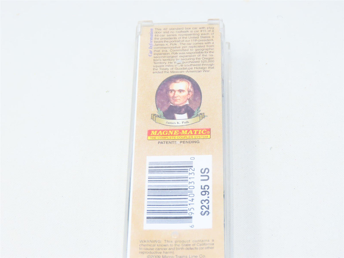 N Scale Micro-Trains MTL #07400115 Presidential Car 40&#39; Box Car - James K. Polk