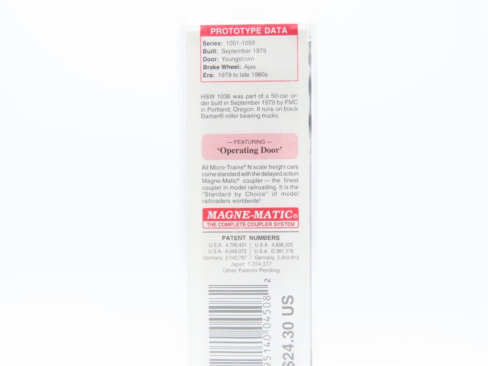 N Scale Micro-Trains MTL #25640 HSW Helena Southwestern 50' Box Car #1036