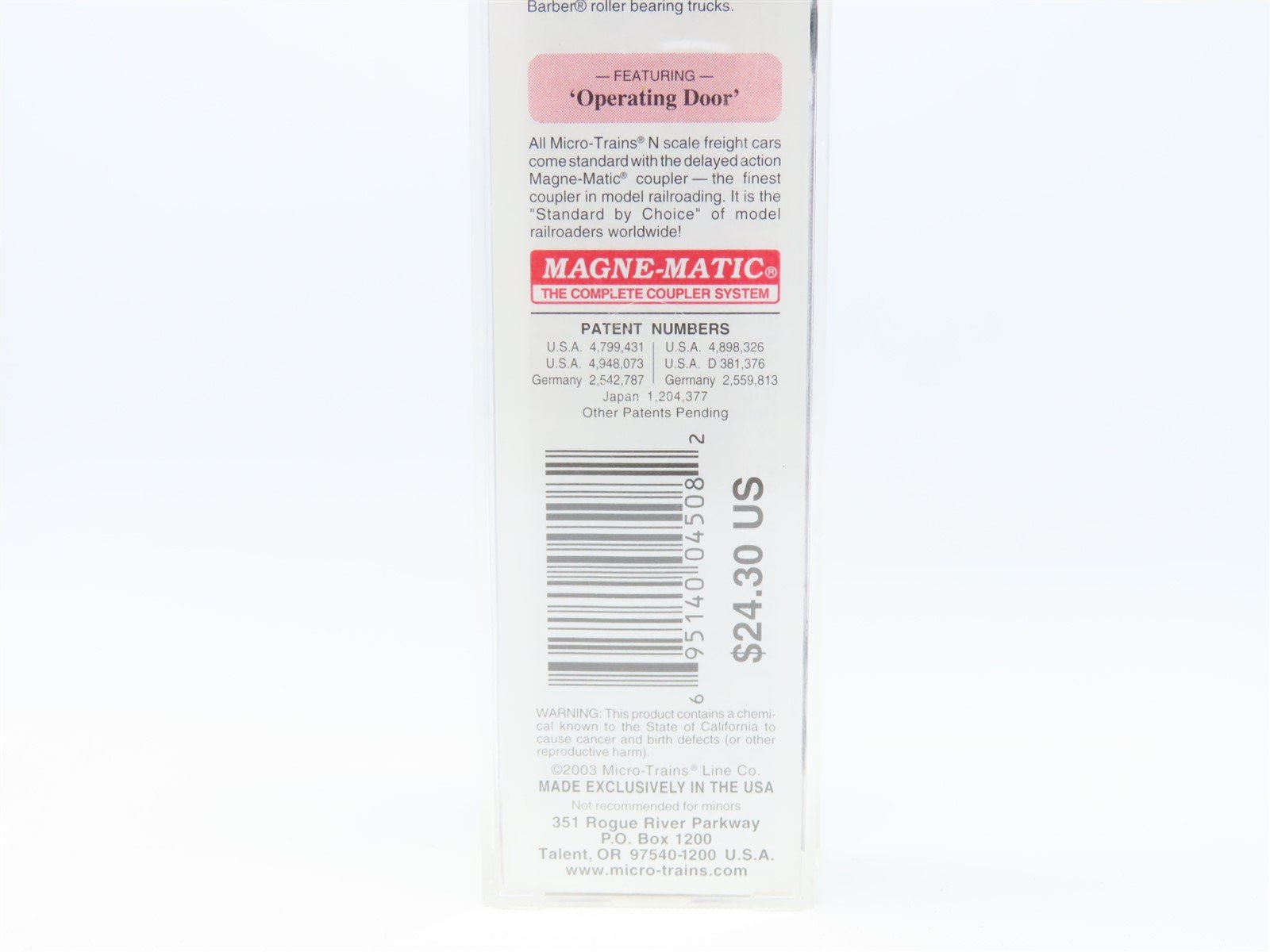 N Scale Micro-Trains MTL #25640 HSW Helena Southwestern 50' Box Car #1036