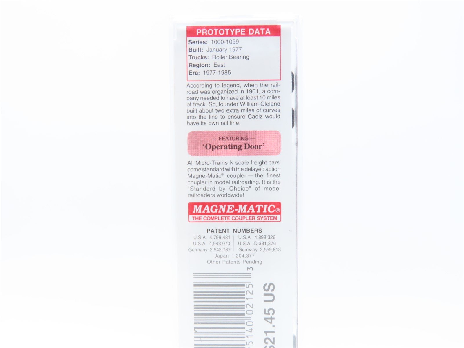 N Scale Micro-Trains MTL #02500690 CAD Cadiz Railroad 50' Box Car #1094