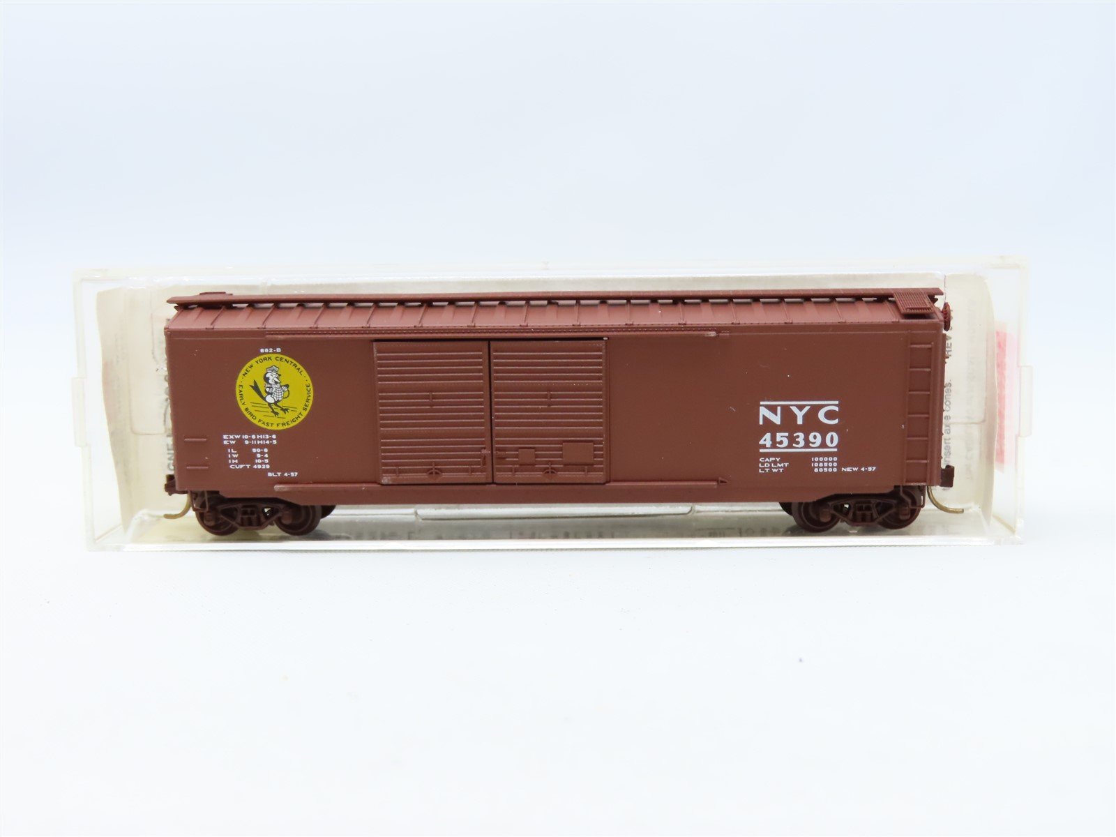N Scale Micro-Trains MTL #34220 NYC "Early Bird Fast Freight" 50' Box Car #45390