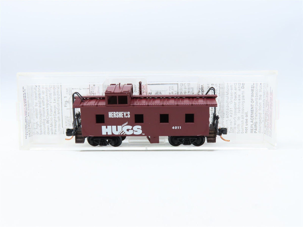 N Scale Micro-Trains MTL #100120 Hershey&#39;s Hugs 36&#39; Offset Cupola Caboose #4011