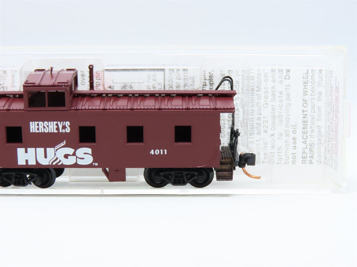 N Scale Micro-Trains MTL #100120 Hershey&#39;s Hugs 36&#39; Offset Cupola Caboose #4011