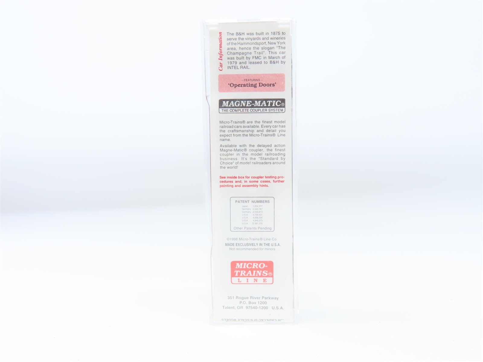 N Scale Micro-Trains MTL #25380 BH 