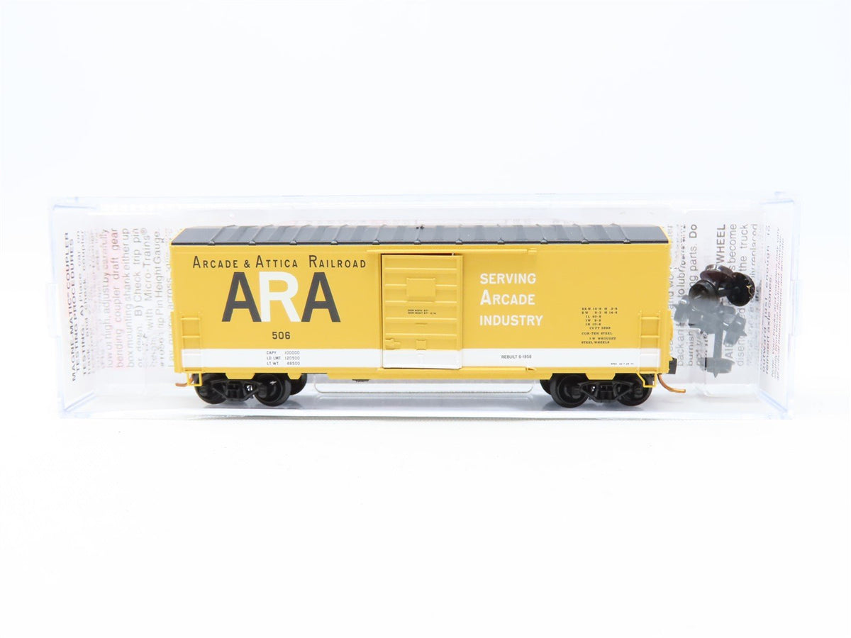 N Micro-Trains MTL #02400330 ARA Arcade &amp; Attica 40&#39; Single Door Box Car #506