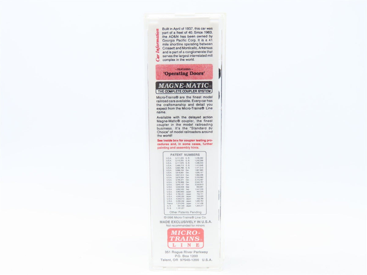 N Scale Micro-Trains MTL #23240 AD&amp;N Ashley Drew &amp; Northern 40&#39; Box Car #2413