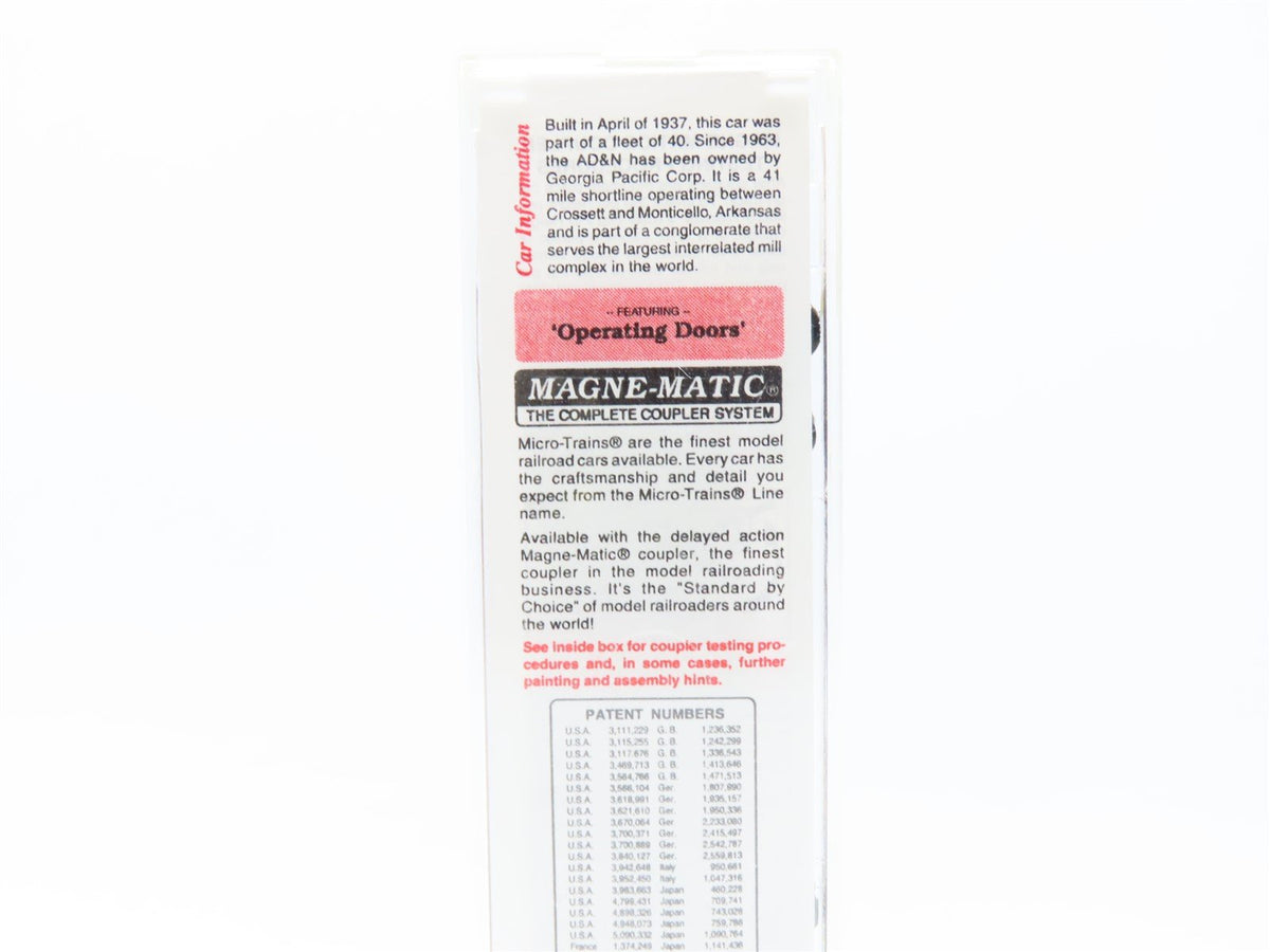 N Scale Micro-Trains MTL #23240 AD&amp;N Ashley Drew &amp; Northern 40&#39; Box Car #2413