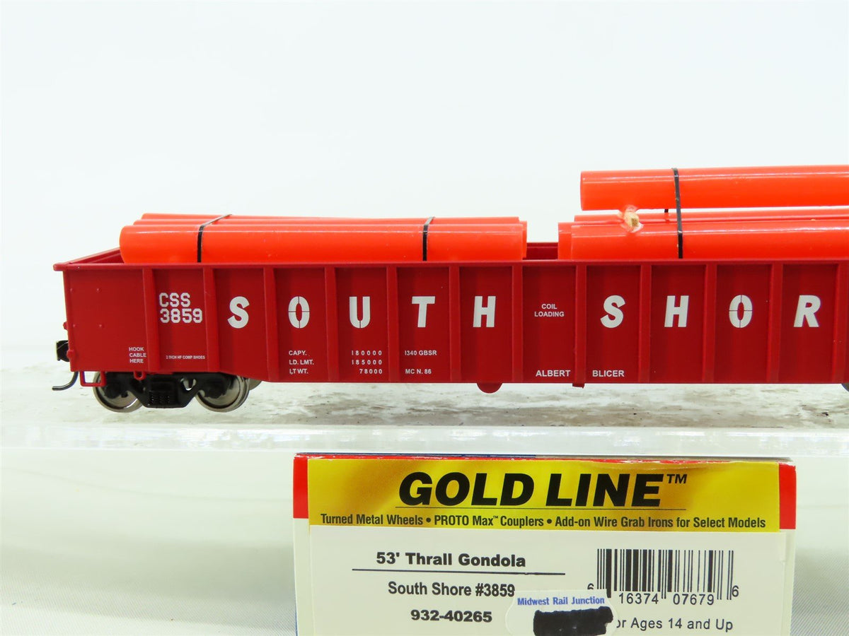 HO Walthers Gold 932-40265 CSS South Shore 53&#39; Gondola #3859 w/Pro Custom Load