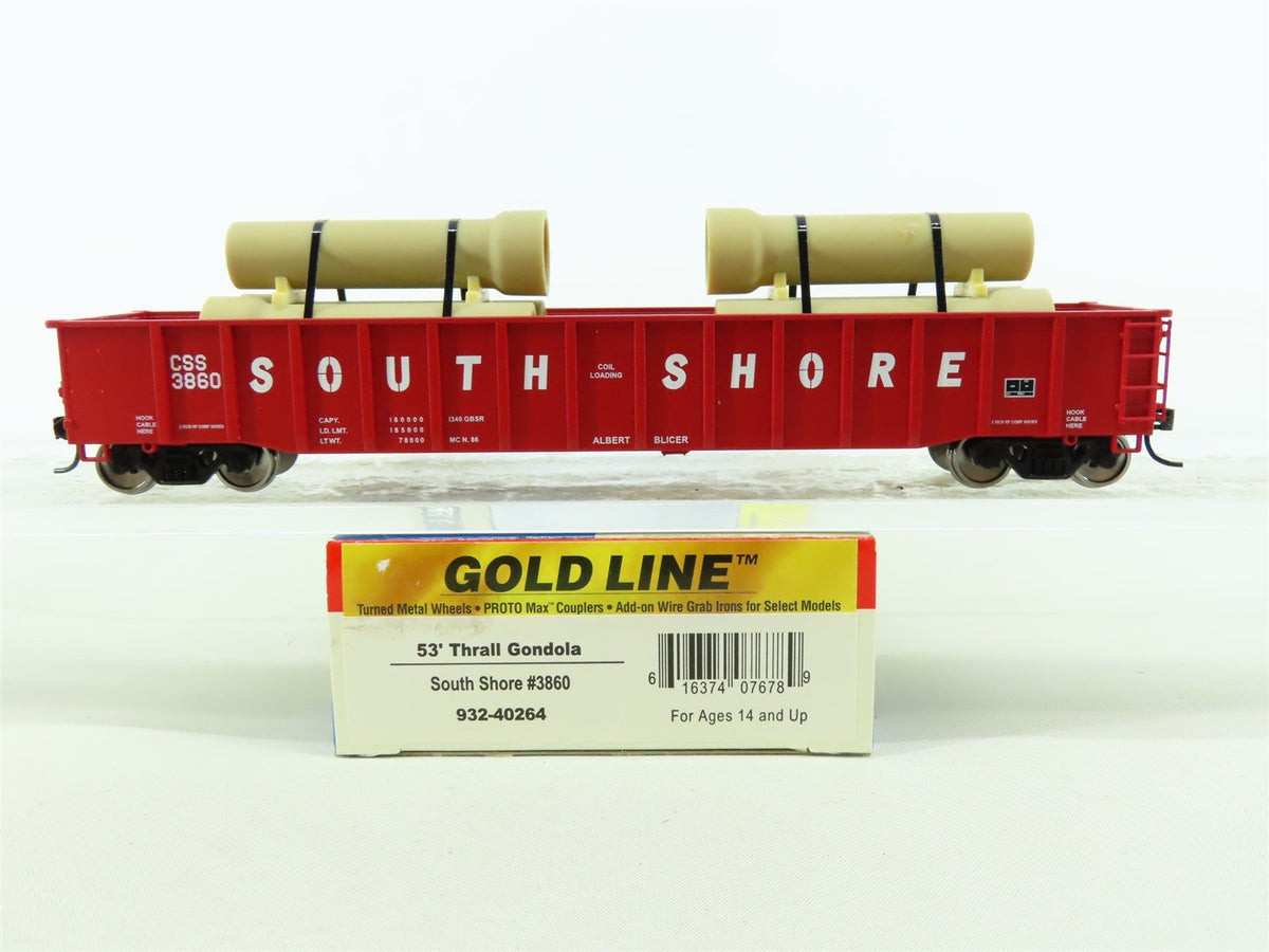 HO Walthers Gold 932-40264 CSS South Shore 53&#39; Gondola #3860 w/Pro Custom Load