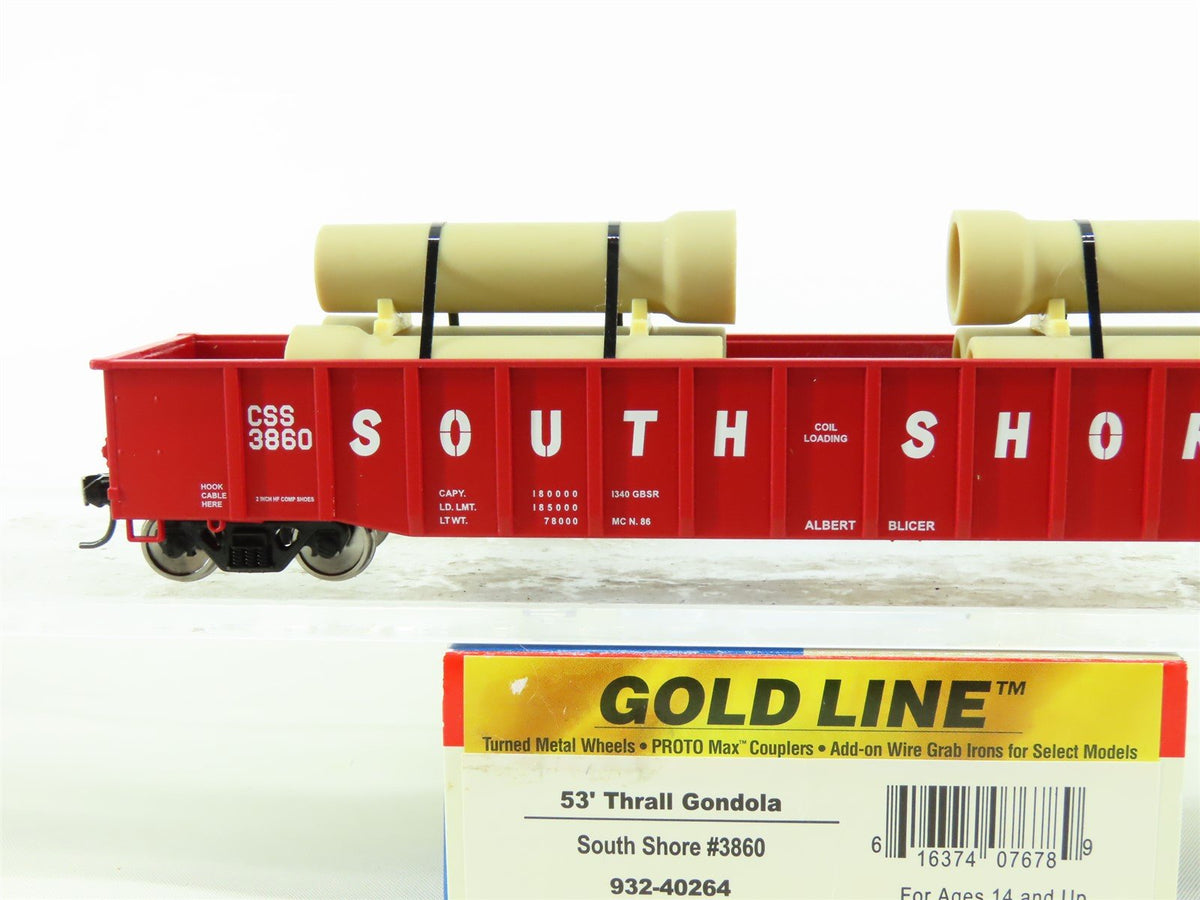 HO Walthers Gold 932-40264 CSS South Shore 53&#39; Gondola #3860 w/Pro Custom Load