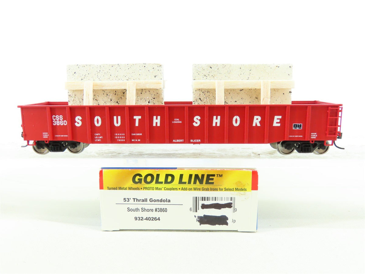 HO Walthers Gold 932-40264 CSS South Shore 53&#39; Gondola #3860 w/Pro Custom Load