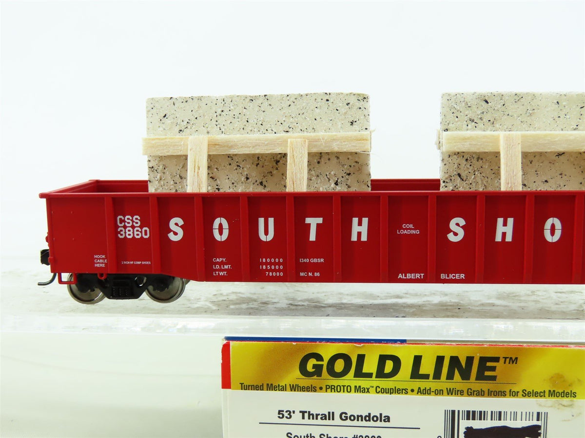 HO Walthers Gold 932-40264 CSS South Shore 53&#39; Gondola #3860 w/Pro Custom Load