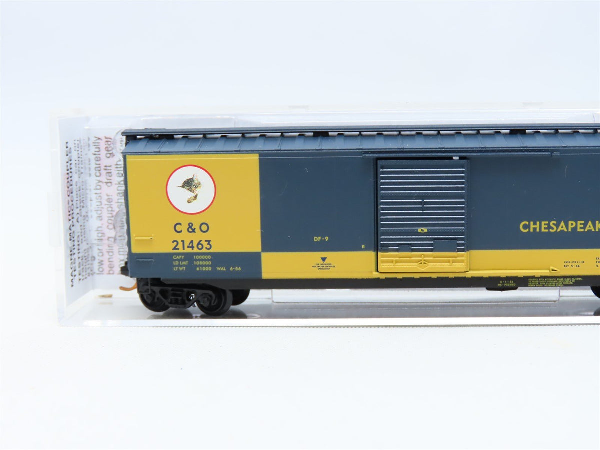 N Micro-Trains MTL #03100073 C&amp;O Chessie System 50&#39; Single Door Box Car #21463