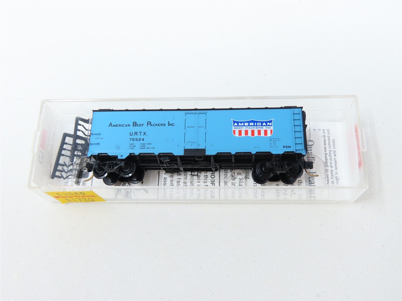 N Scale Micro-Trains MTL #59540 URTC American Beef Packers 40' Reefer #75524