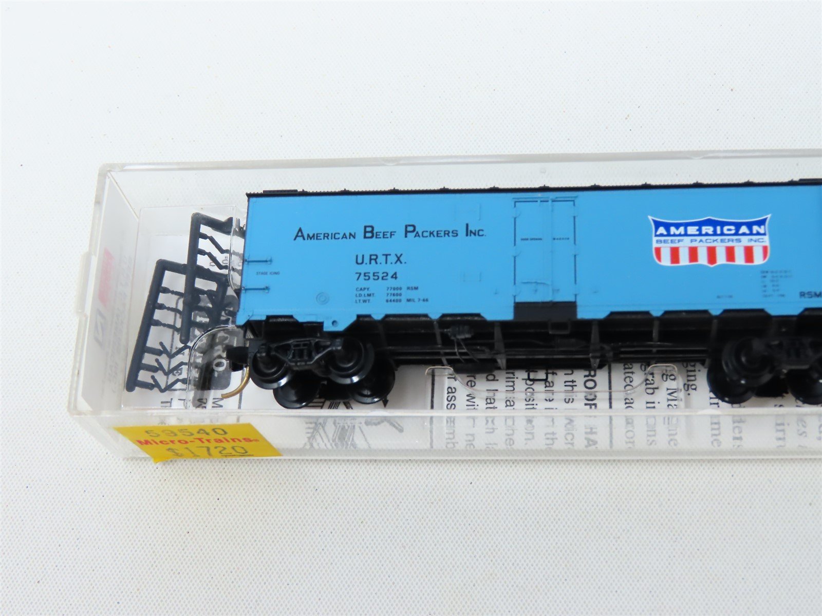 N Scale Micro-Trains MTL #59540 URTC American Beef Packers 40' Reefer #75524