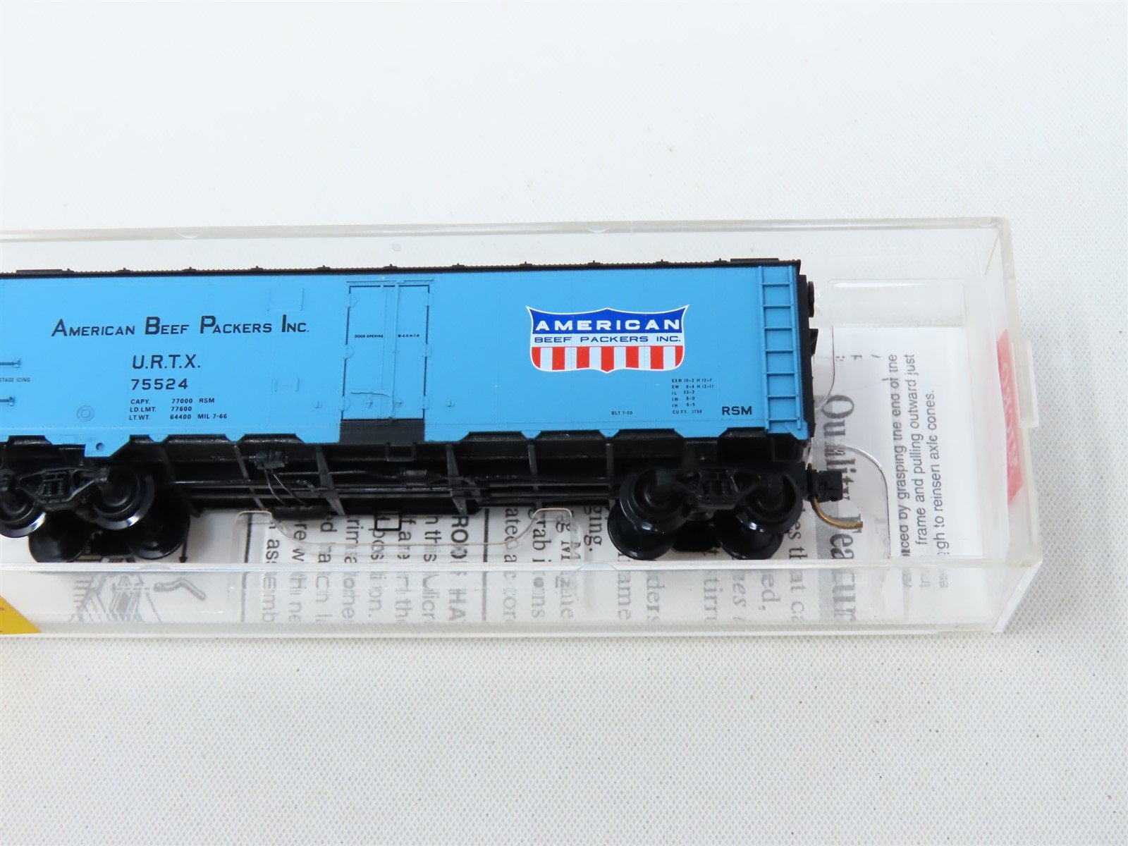 N Scale Micro-Trains MTL #59540 URTC American Beef Packers 40' Reefer #75524