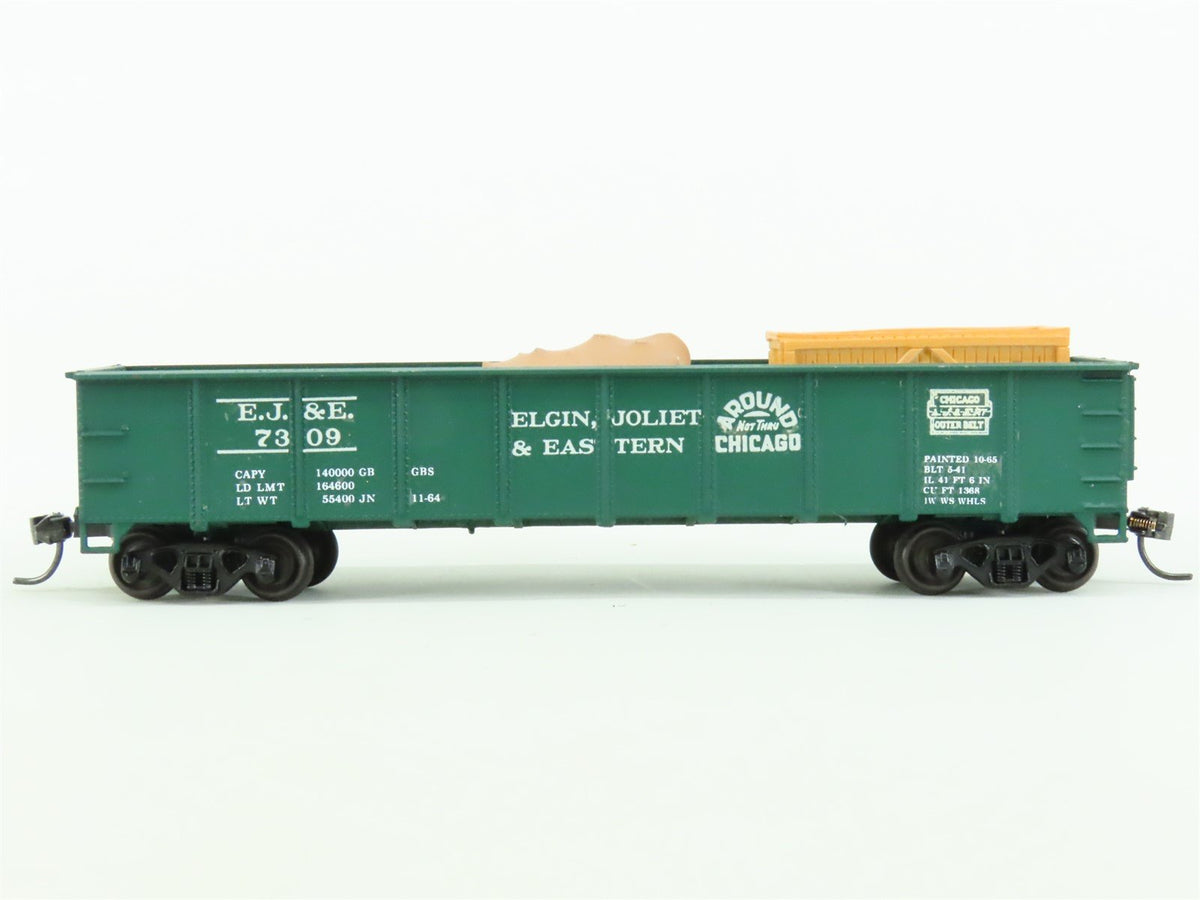 HO Roundhouse EJ&amp;E Elgin Joliet &amp; Eastern 40&#39; Gondola #7309 w/Load - Pro Custom