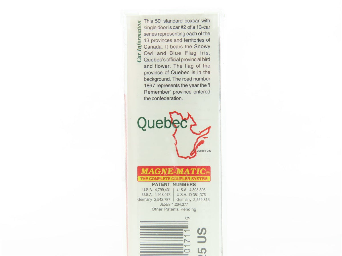 N Micro-Trains MTL 07700152 Quebec Provincial &quot;I Remember&quot; 50&#39; Box Car #1867