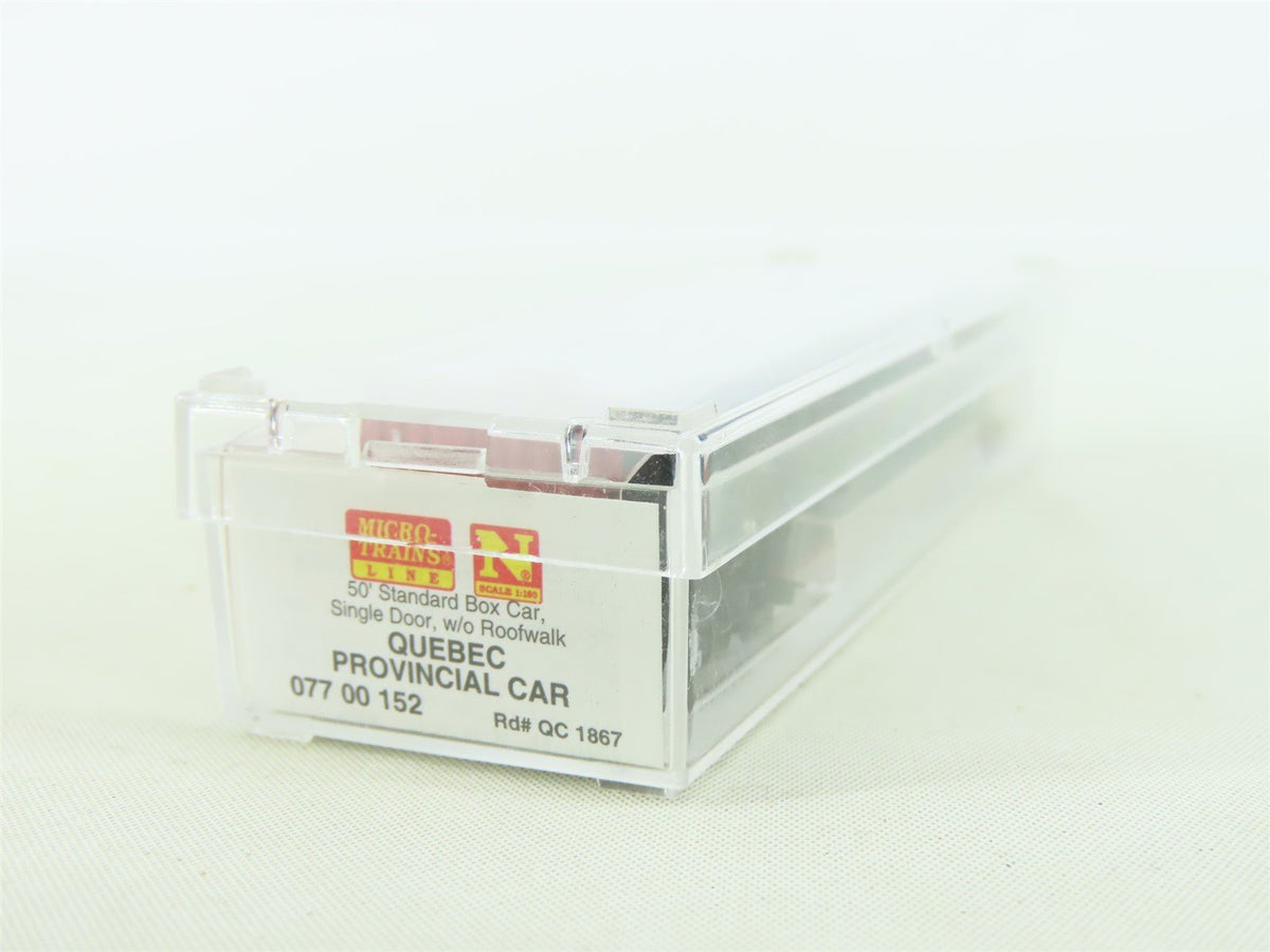 N Micro-Trains MTL 07700152 Quebec Provincial &quot;I Remember&quot; 50&#39; Box Car #1867