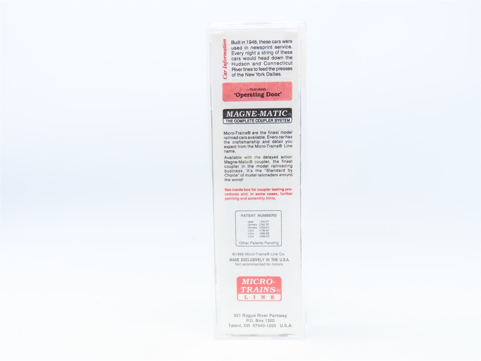 N Scale Micro-Trains MTL #20376 ONT Ontario Northland 40' Box Car #90598