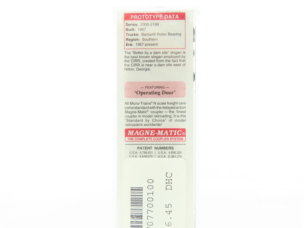 N Micro-Trains MTL 07700100 CIRR Chattahoochee Industrial 50&#39; Box Car #2030