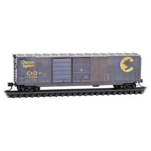 N Micro-Trains MTL 98305053 B&O C&O Chessie System 50' Box Car 2-Pk - Weathered