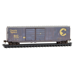 N Micro-Trains MTL 98305053 B&O C&O Chessie System 50' Box Car 2-Pk - Weathered