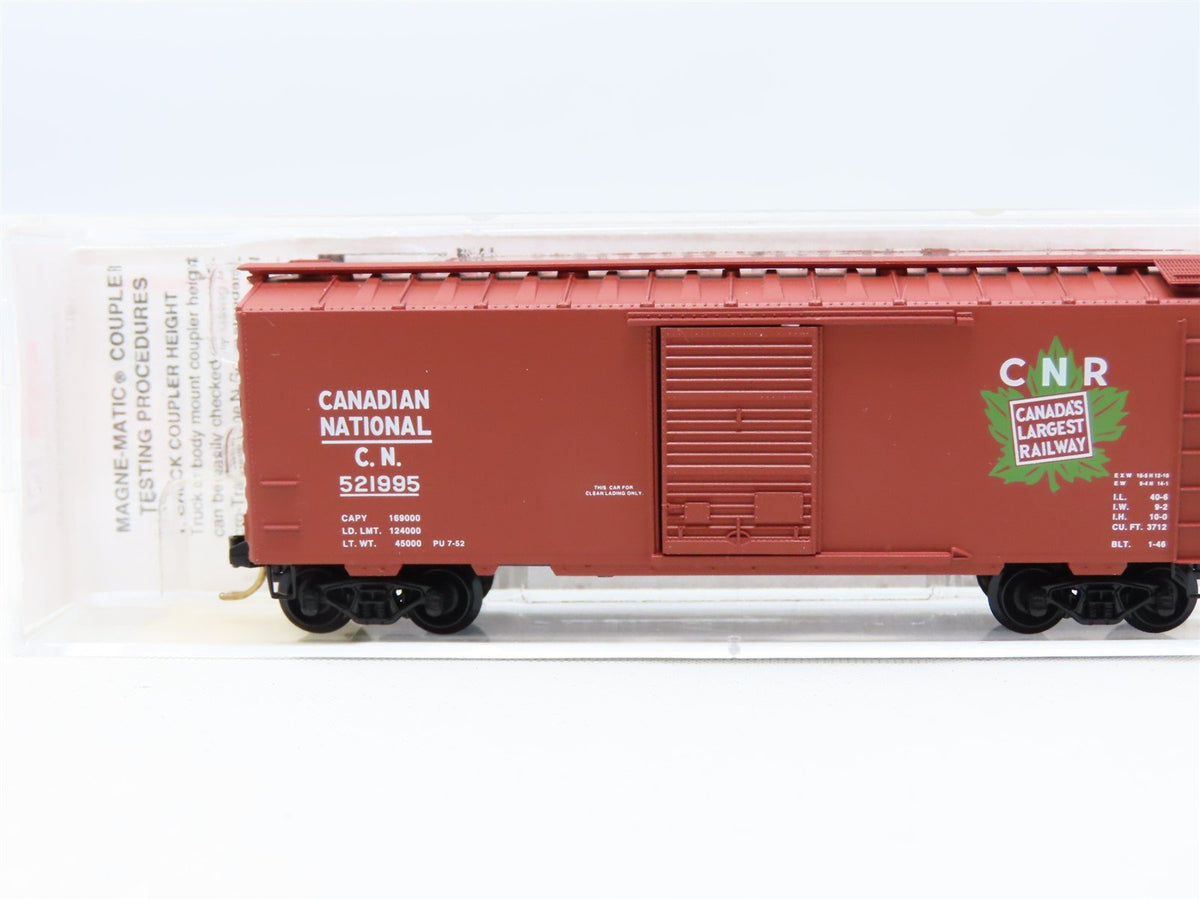 N Micro-Trains MTL #20206 CN Canadian National 40&#39; Single Door Box Car #521995