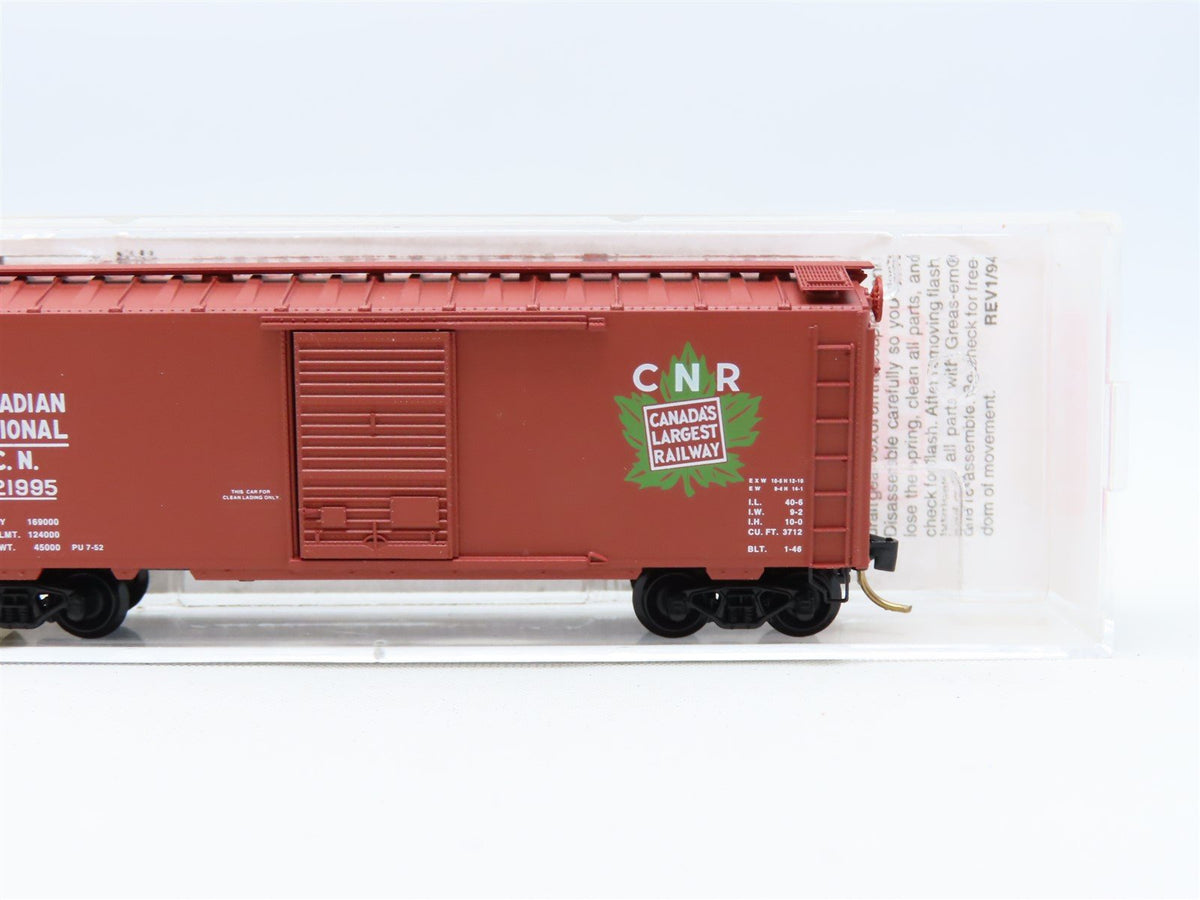 N Micro-Trains MTL #20206 CN Canadian National 40&#39; Single Door Box Car #521995