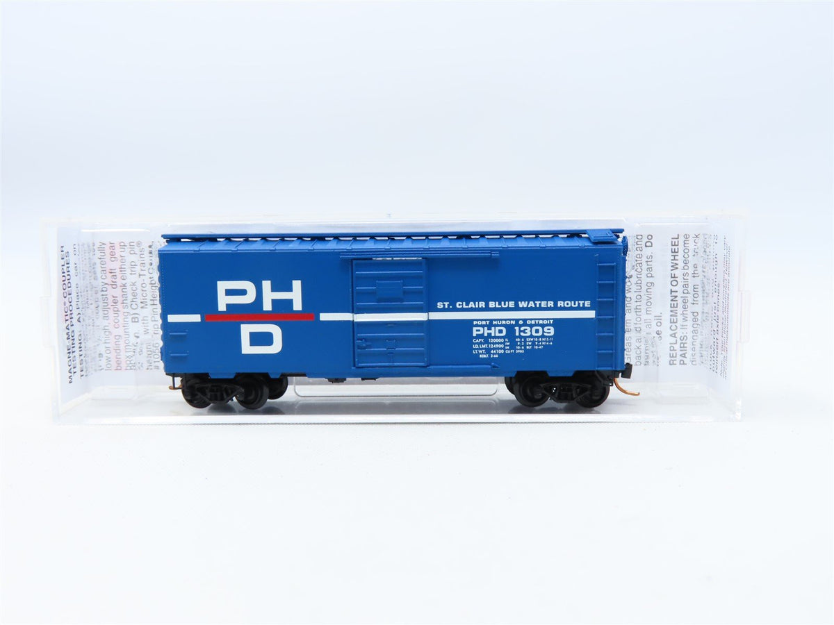 N Scale Micro-Trains MTL #02000150 PHD Port Huron &amp; Detroit 40&#39; Box Car #1309