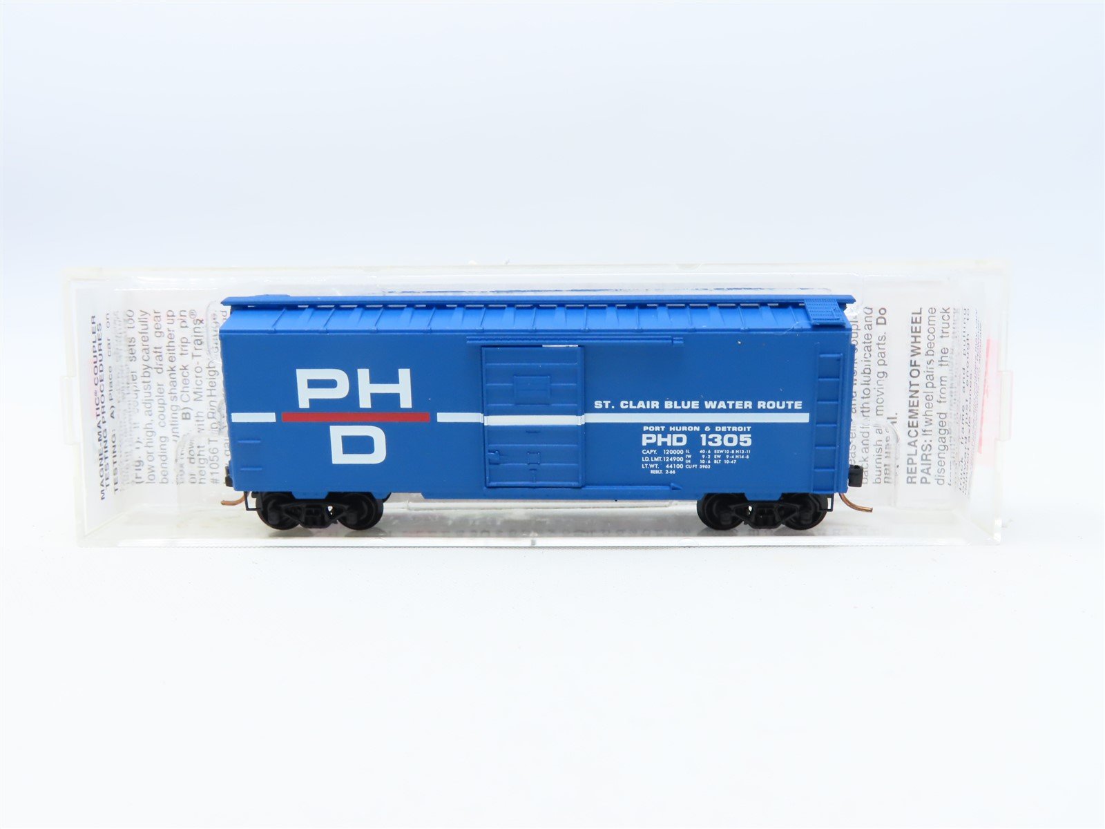 N Scale Micro-Trains MTL #20150 PHD Port Huron & Detroit 40' Box Car #1306