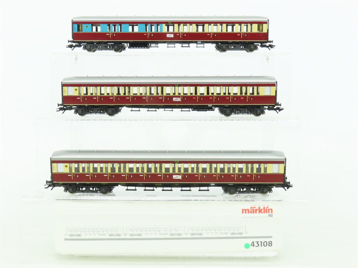 HO Scale Marklin 43108 DRG German &quot;Ruhr Express Service&quot; 3-Car Passenger Set