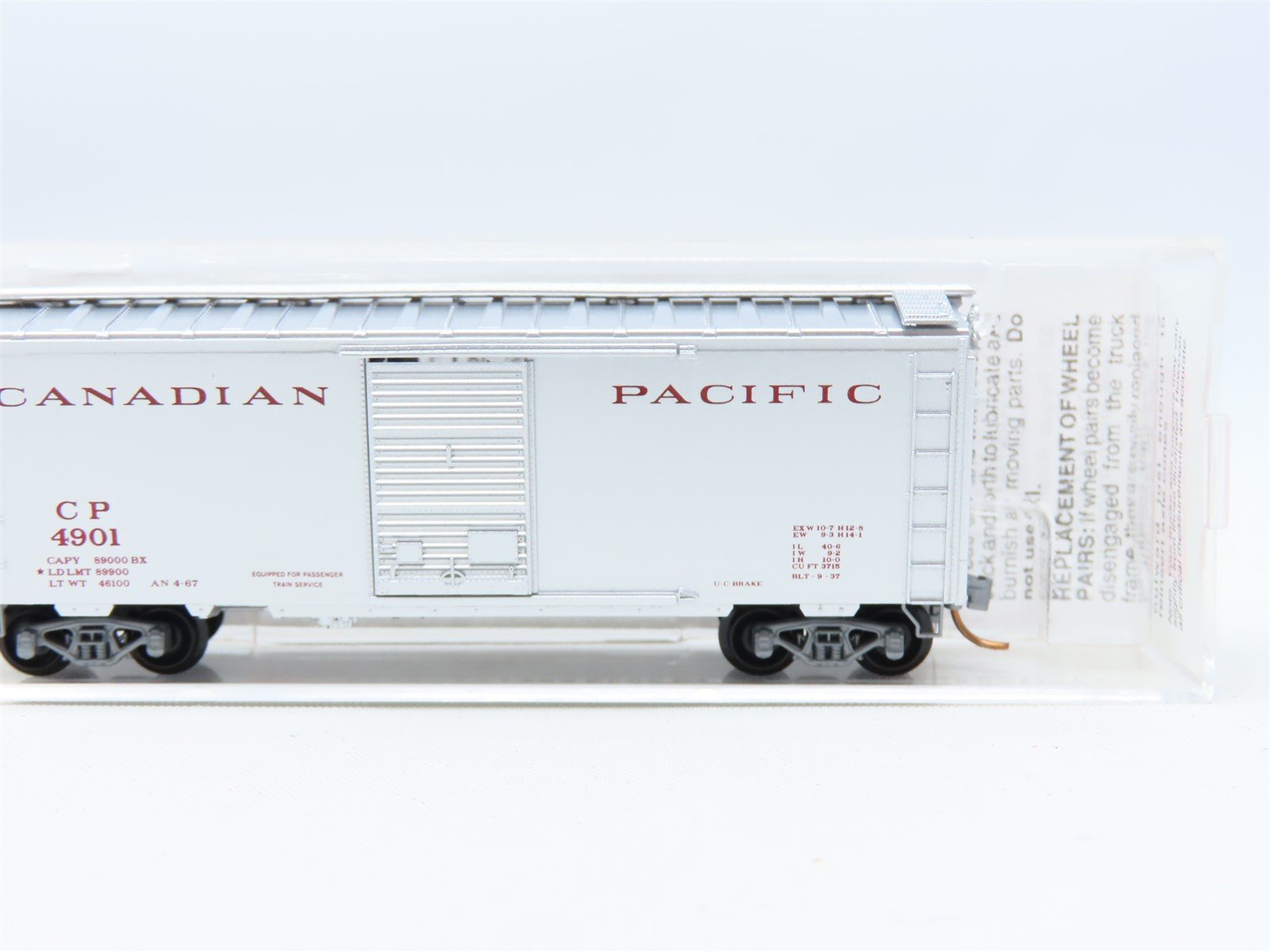 N Scale Micro-Trains MTL 20546 CP Canadian Pacific 40' Single Door Box Car #4901