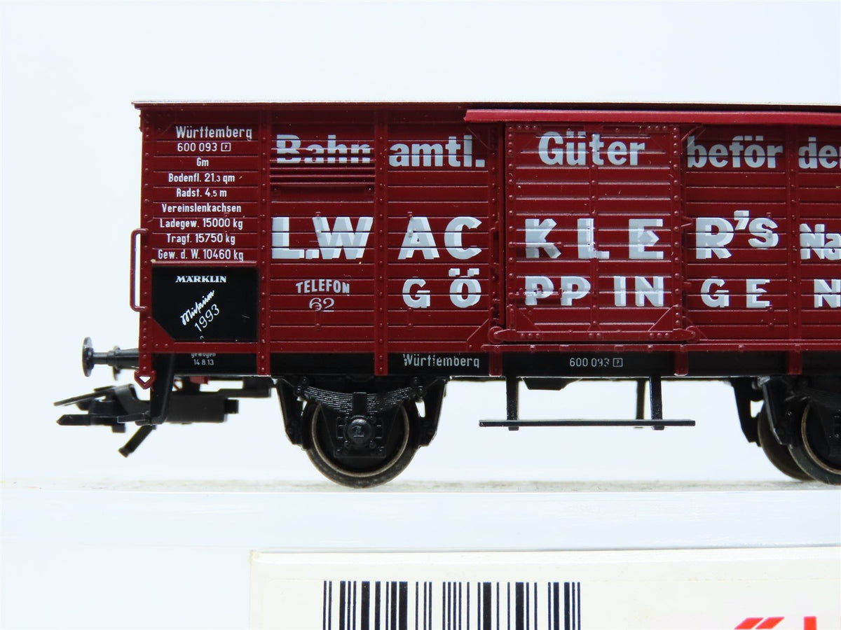 HO Marklin Museum 1993 K.W.St.E. Wurttemberg Box Car w/Brakeman&#39;s Cab #093P