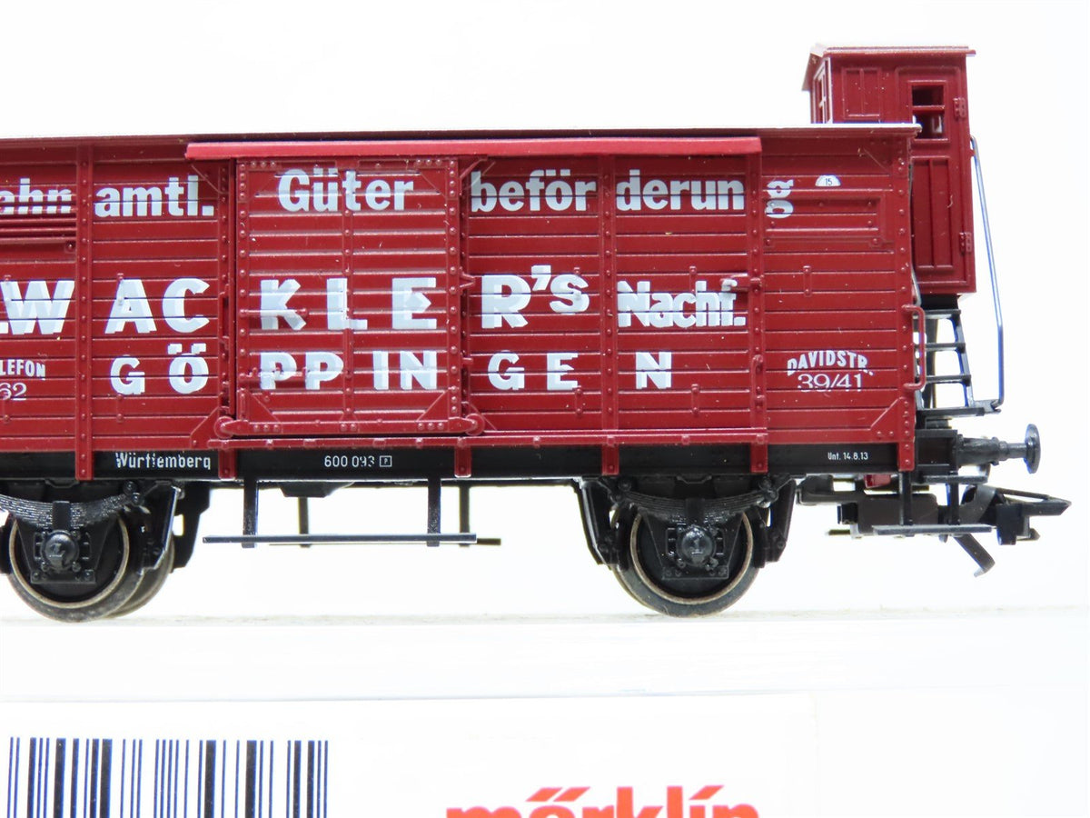 HO Marklin Museum 1993 K.W.St.E. Wurttemberg Box Car w/Brakeman&#39;s Cab #093P